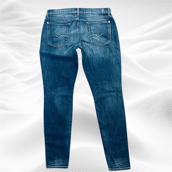 7 for All Mankind Denim The Skinny Size 32X32 Distressed Lower rise‎ $180 - Picture 2 of 11